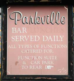 The Parkville sign